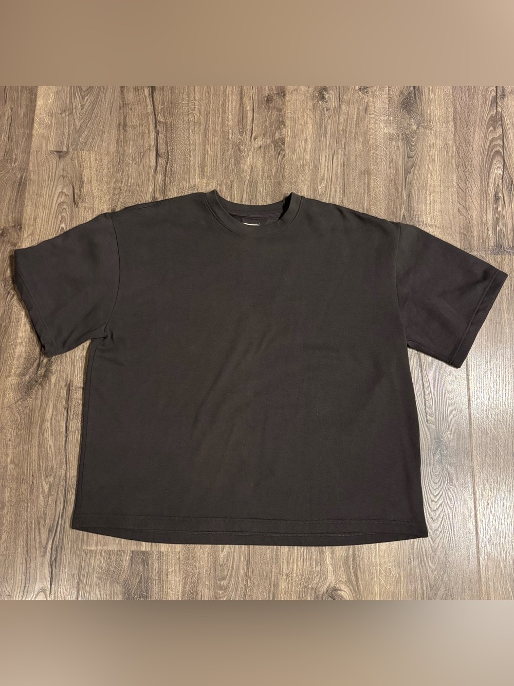 American Garage Premium Heavy Cotton Solid Color Boxy Tee Beluga Unisex sz XL